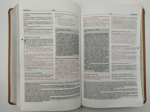 Imagen 7 de 10 de Biblia De Estudio Plenitud Rvr60 Manual Imit. Piel Terracota