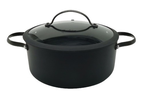Imagen 1 de 6 de Cacerola De Aluminio Negra Antiadherente Total Black 28 Cm Color Negro