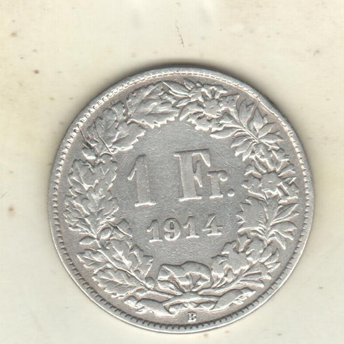 Suiza 1  Franco De Plata Año 1914 - Km 24 - Excelente