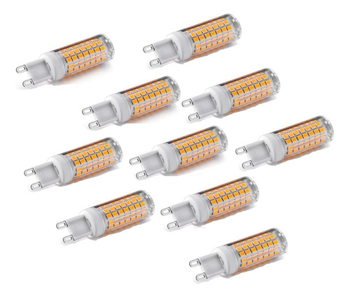 Kit 10 Lâmpadas Led G9 6w Aceita Dimmer