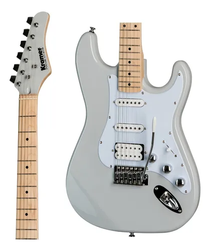 Guitarra eléctrica Kramer Original Collection VT-211S focus de caoba pewter gray brillante con diapasón de arce