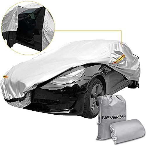 Para Tesla Model 3 Car Cover Impermeable All Weather Pr...