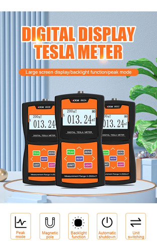Goyojo Medidor Digital Tesla Gauss Medidor De Alta Precisión