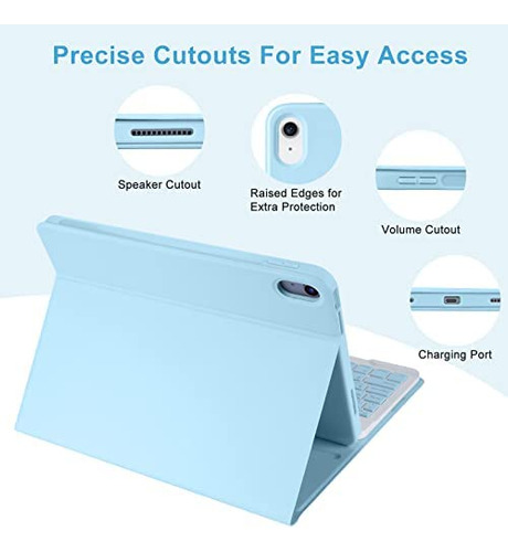 Funda Con Teclado Besky / Para iPad 10.9 / Blue