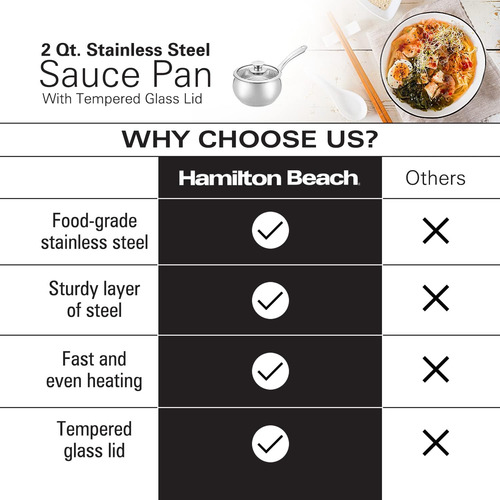 Pan De Salsa De Playa Hamilton Ban De Acero Inoxidable 2 Cua