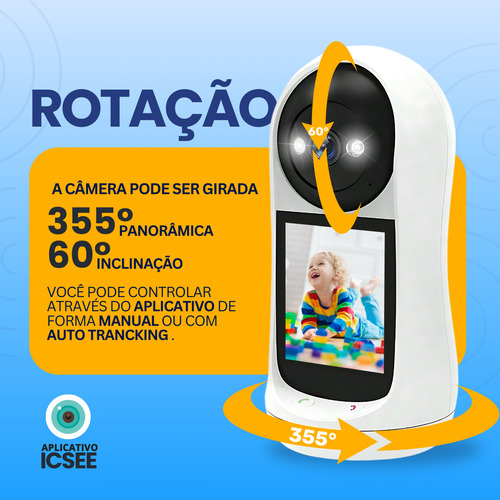Babá Eletrônica Com Video Chamada App Icsee Wifi Microfone