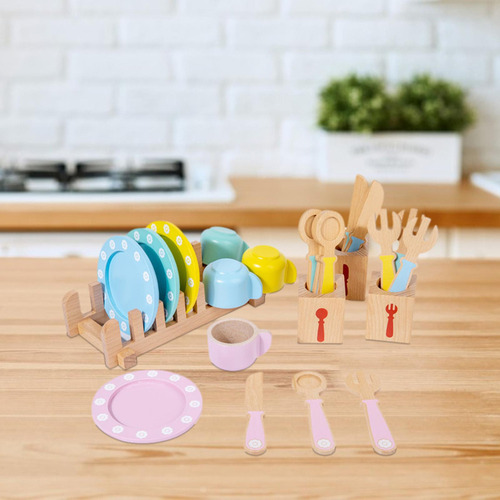Mz Play Kitchen Accessories Play Platos Y Vajillas For 3,