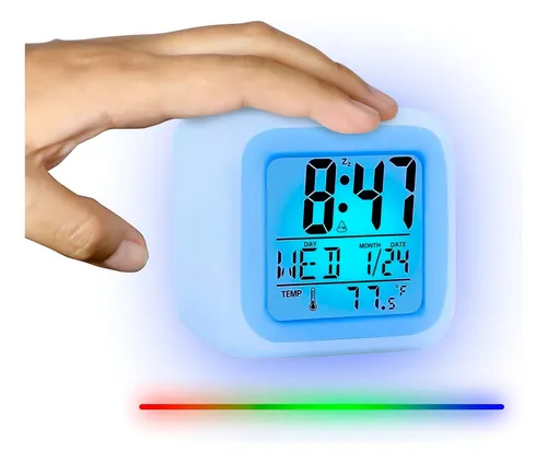 Reloj despertador digital con luz hotsell
