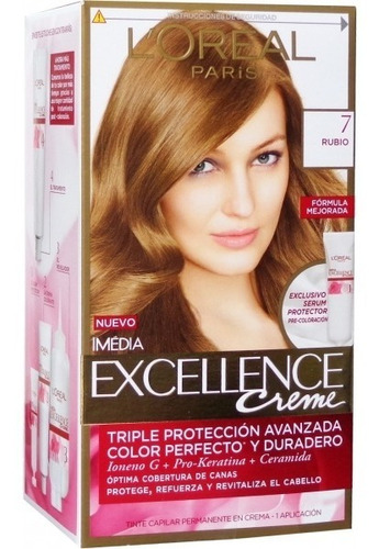 Tinta Loreal Excellence 7 Color Rubio