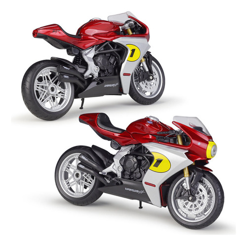 Welly Agusta Superveloce Ago Miniatura Moto Com Suporte 1/12