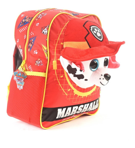 Imagen 2 de 5 de Mochila Paw Patrol 3d Peluche 13 PuLG 33cm Espalda 59933 Edu
