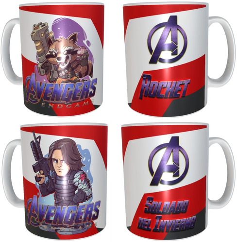 Mug Pocillo Taza Personajes De Avengers Endgame