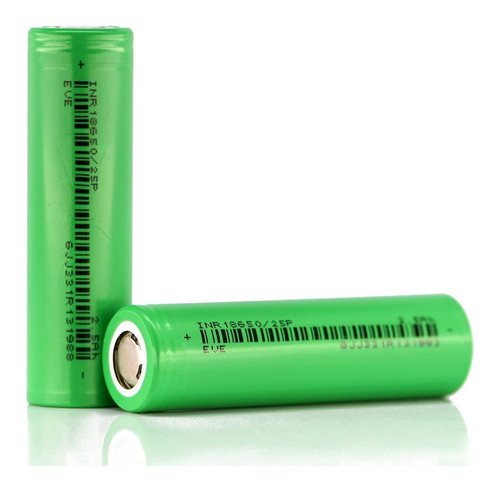 Bateria 18650 Eve 25p 2500mah 10c Inr18650-25p