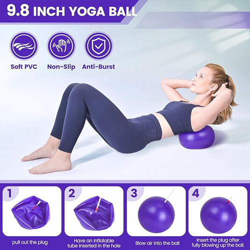 Kit Pilates 13 Peças Abahub Treino Em Casa Bandas Acessórios