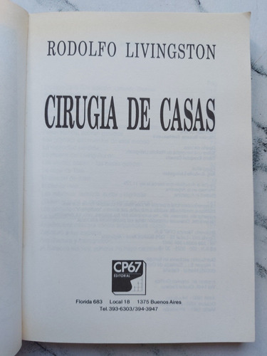 Imagen 2 de 10 de Antiguo Libro Cirugía De Casas. Rodolfo Livingston. 52894