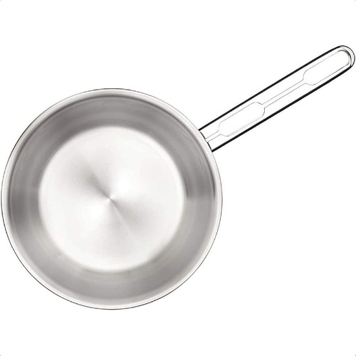 Kit Frigideira De Aço Inox Allegra 1,30l + Tabua De Madeira