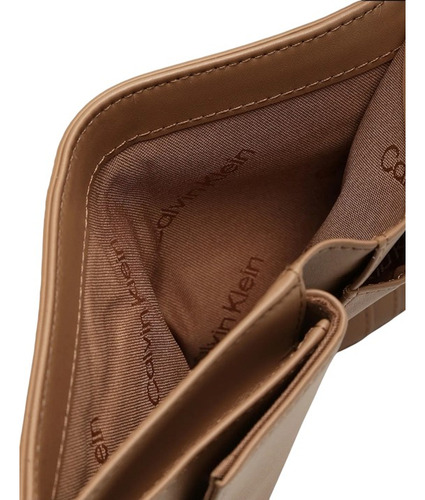 Calvin Klein Billetera Mujer Café Claro
