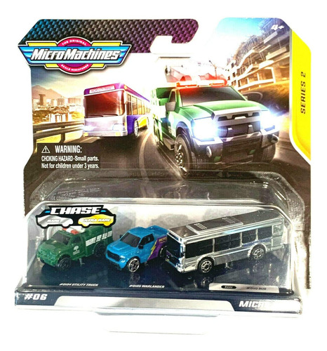 Micro Machines Micro City Series 2 #0110 Bus Chase Rara