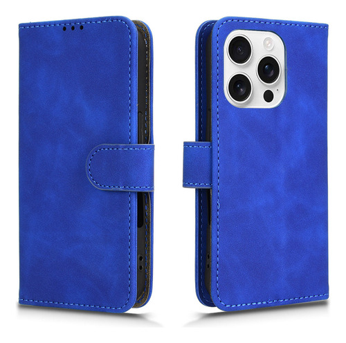 Cn Capa De Couro Com Flip E Suporte Para iPhone 16 Pro