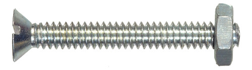 Tornillo Maquina Ranurado Cabeza Plana Tuerca