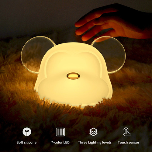 Imagen 2 de 6 de Lámpara Led Luz Nocturna Usb Recargable Multicolores Ninos
