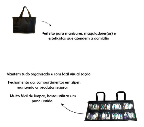 Imagem 2 de 5 de Bolsa Maquiagem Manicure Cabem Até 120 Esmaltes Promoção