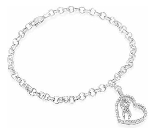 Pulsera De Dije - .25 Sterling Silver 1/4 Cttw Diamond-acce