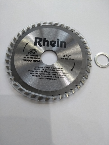 Sierra Circular Corte 4 1/2 X 36 Dientes Rhein