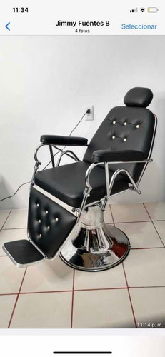 Imagen 2 de 7 de Sillón Silla De Barbero Reclinable Barbería Hidráulico Frank