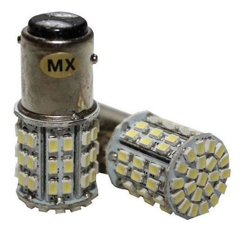 Imagem 1 de 1 de Lâmpada Led S25 2 Polos 12v 64smd1206 Branca