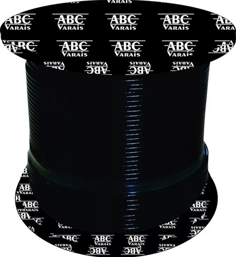 100mt Cabo Aço 1/8 6x19 Preto Policoated Academia Resistente