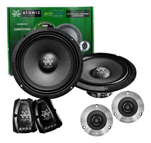  Set De Medios 6.5 2 Vías 300w. Rms Spl Atomic Proton65pro