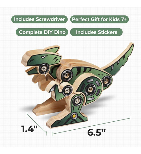 Kit De Madera Bricolaje Juguetes Dinosaurios Para Niños 7 A