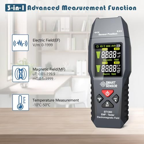 Medidor De Emf Comprobador De Emf Portátil Con Pantalla Lcd
