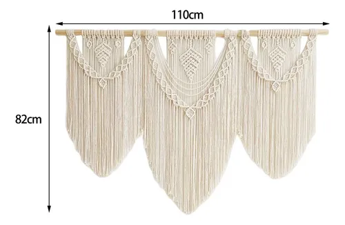 Tapiz Grande De Macramé Para Colgar En La Pared, Tejido A