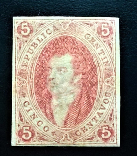 Argentina Sello Gj 16 Rivadavia 5c 1er S Dentar Nuevo L11227