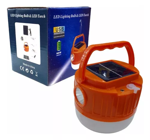 Farol Led Camping Recargable Usb Solar Linterna