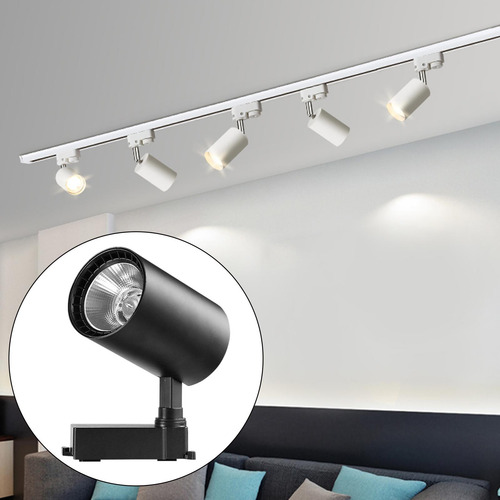 Iluminación De Riel Led 40w Cob Rail Spotlight Lámpara De