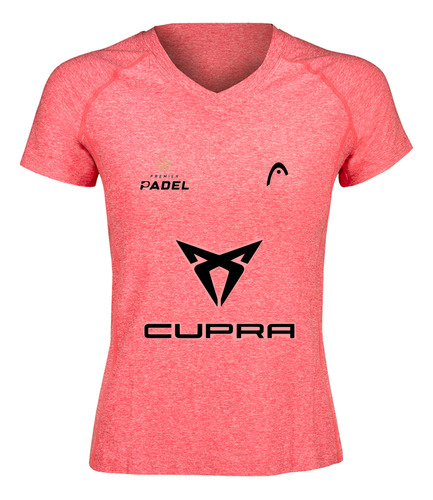 Polera Padel Dry Fit Manga Corta Cuello V Mujer 