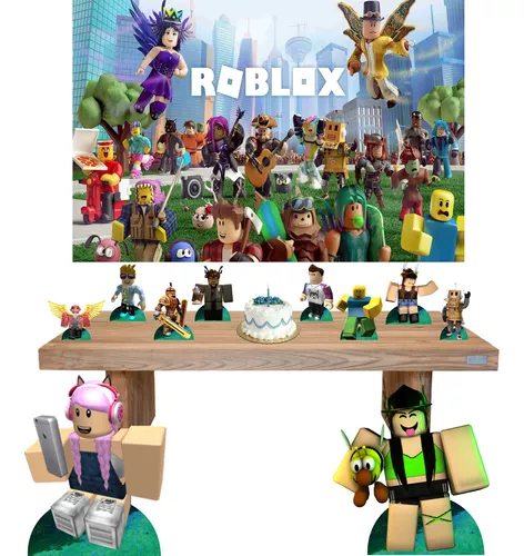 Kit Display De Mesa Festa Infantil Roblox Feminino