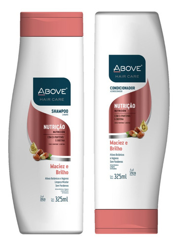  Kit Shampoo + Condicionador Feminino Above 325ml Nutrição