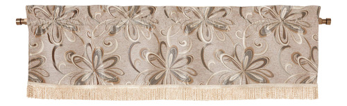 Cenefa Ventana Diseño Floral Vintage 60 X 15  Color Dorado