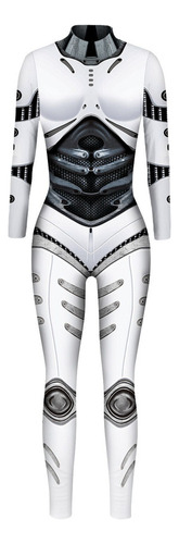 Robot Jumpsuit Catsuit Cos, Disfraz De Cosplay Para Mujer Q