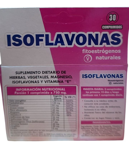 Isoflavonas Comprimidos X 30 Unid. ( Pack 2 Cajas) Neutro