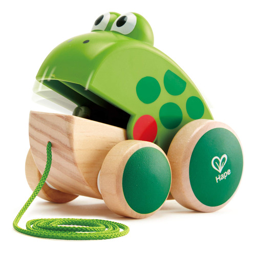 Juguetes De Arrastre  Frog Pull-along   Madera Para  Fr81jk