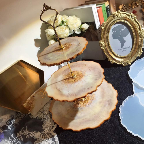 Molde De Resina Para Bandeja 3 Pisos Molde Para Tarta Geode