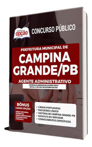 Apostila Campina Grande Pb - Agente Administrativo