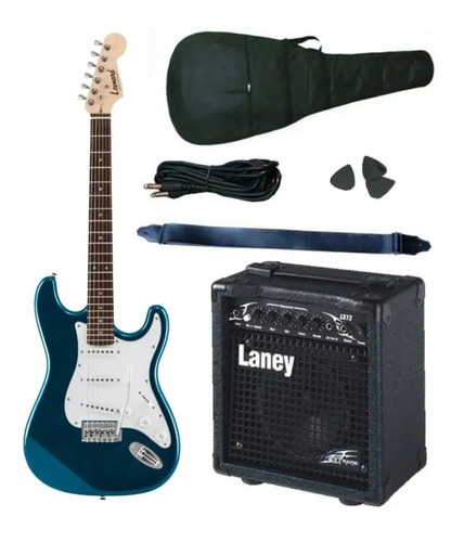 Combo Guitarra Electrica Rock  Amplificador Laney + Accesor
