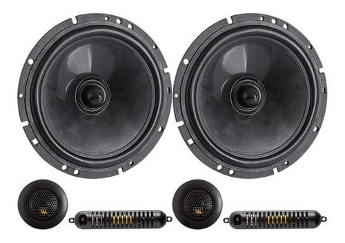 Imagem 2 de 4 de Kit Duas Vias 6' Bravox 190w Rms Cs60bk Crossover E Tweeter