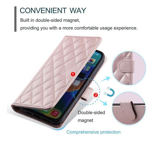 Funda Protectora De Piel Abatible Para Xiaomi 14t 5g/14t Pro 5g/poco M7 Pro 5g, Funda Protectora De Piel Con Correa De H